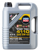 Load image into Gallery viewer, LIQUI MOLY 5L Top Tec 4110 Motor Oil SAE 5W40
