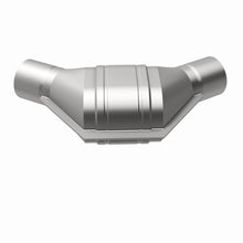 Load image into Gallery viewer, MagnaFlow Universal Catalytic Converter 2.25 inch Angled O/O PC2 Front