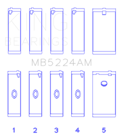 King Engine Bearings General Motors 400CI 6.6L V8 OHV Crankshaft Main Bearing Set (Set of 5)