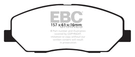 EBC 08-10 Hyundai Genesis 3.8 Ultimax2 Front Brake Pads