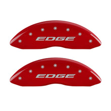 Load image into Gallery viewer, MGP 4 Caliper Covers Engraved Front &amp; Rear EDGE/2015 Red finish silver ch