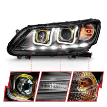 Load image into Gallery viewer, ANZO 2013-2015 Honda Accord Projector Headlights w/ U-Bar Black