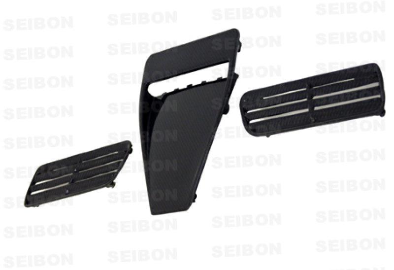 Seibon 08-09 Mitsubishi Evo X Carbon Fiber Hood Scoop - Only Fits OEM Hoods (Not Seibon Hoods)