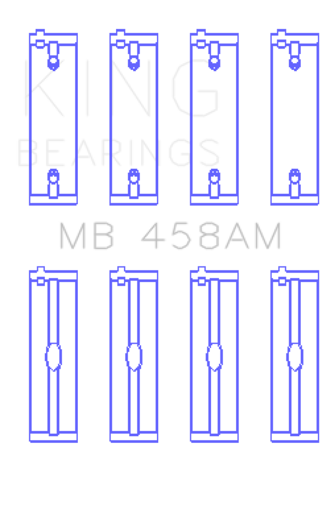 King Engine Bearings Mitsubishi 181CI 3.0L 6G72 V6 (Size STD) Main Bearing Set
