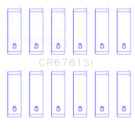 King Engine Bearings 01/98-12/09 Chrysler 167CI / 2.7 Liter EER V6 Rod Bearing Set