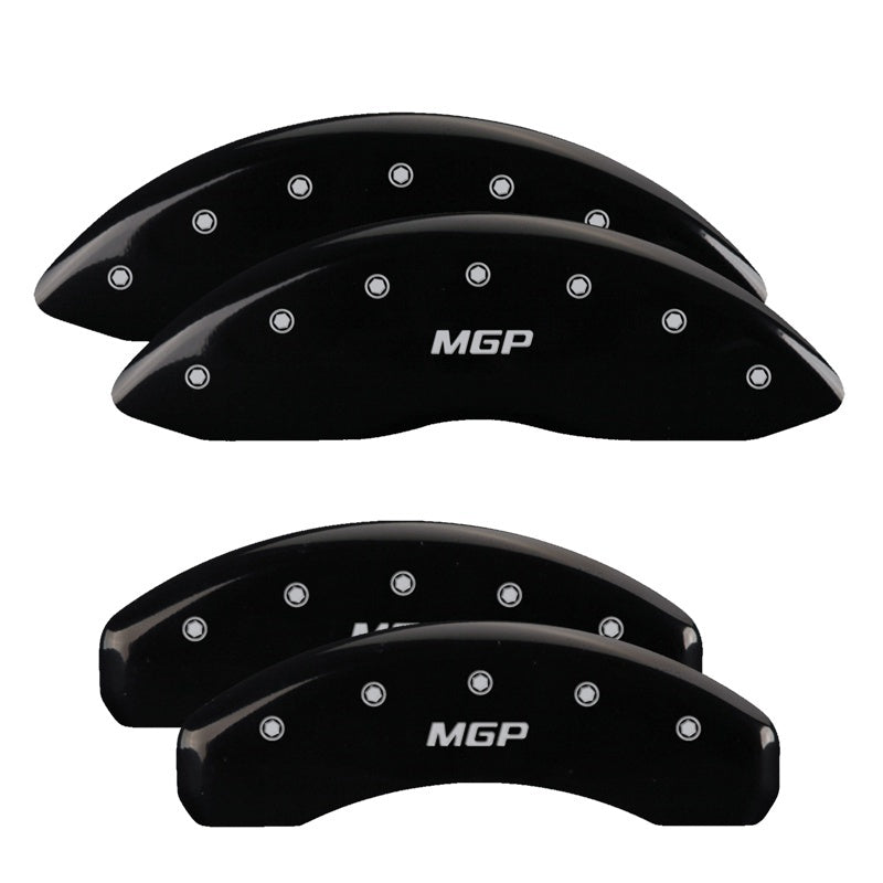 MGP Front set 2 Caliper Covers Engraved Front MGP Black finish silver ch