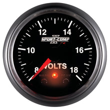 Load image into Gallery viewer, Autometer Sport-Comp II 2-1/16in Digital Voltmeter Gauge - 18V