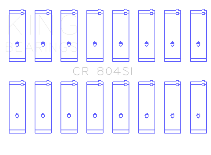 King Engine Bearings Ford 260CI/289CI/302 5.0L (Size 020) Windsor Connecting Rod Bearing Set