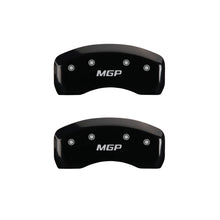 Load image into Gallery viewer, MGP 4 Caliper Covers Engraved Front &amp; Rear MGP Black Finish Silver Char 2017 Toyota Corolla IM