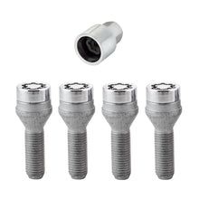 Load image into Gallery viewer, McGard Wheel Lock Bolt Set - 4pk. (Cone Seat) M12X1.5 / 17mm Hex / 31.7mm Shank Length - Chrome