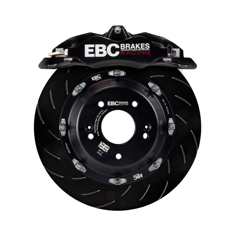 EBC Racing 12-21 Subaru BRZ/Toyota GT86 Black Apollo-4 Calipers 330mm Rotors Front Big Brake Kit