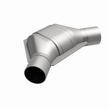 Load image into Gallery viewer, MagnaFlow Universal Catalytic Converter 2 inch Angled O/O PC2 Front