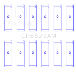 King Engine Bearings Mitsubishi 181CI 3.0L 6G72 V6 / 152CI 2.5L 6G73 V6 (Size +0.75) Rod Bearing Set