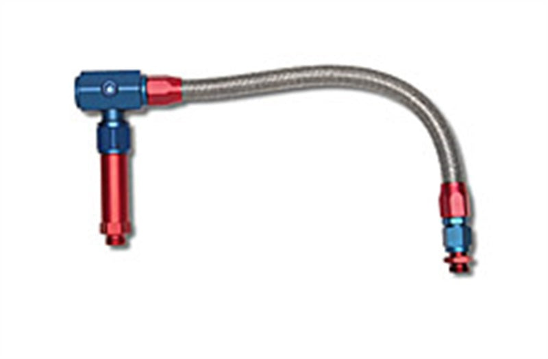 Russell Performance -6 AN to 3/8in Female NPT ProFlex Demon Carb Dual Inlet Carb Kit (Red/Blue)