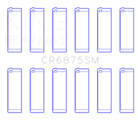 King Engine Bearings Mercedes Benz OM 642 Sputter Replacement Connecting Rod Bearing - Size +0.25mm