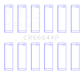 King Engine Bearings Buick V6 (Size STDX) XP - Series Performance Rod Bearing Set