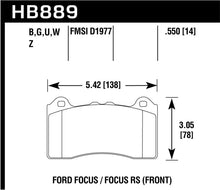 Load image into Gallery viewer, Hawk 2017 Ford Focus DTC-60 Race Front Brake Pads