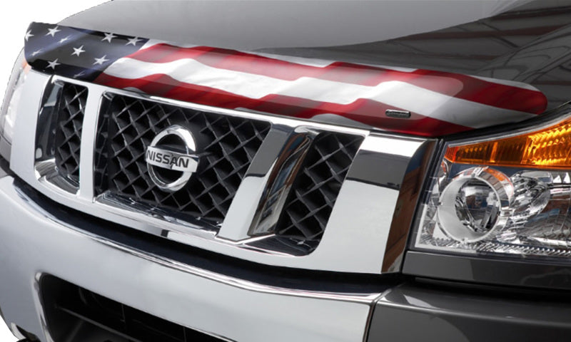 Stampede 2017-2019 Nissan Titan Vigilante Premium Hood Protector - Flag