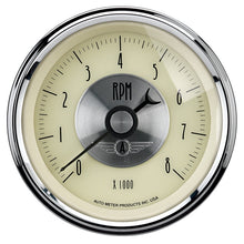 Load image into Gallery viewer, AutoMeter Gauge Tachometer 3-3/8in. 8K RPM In-Dash Prestige Antique. Ivory