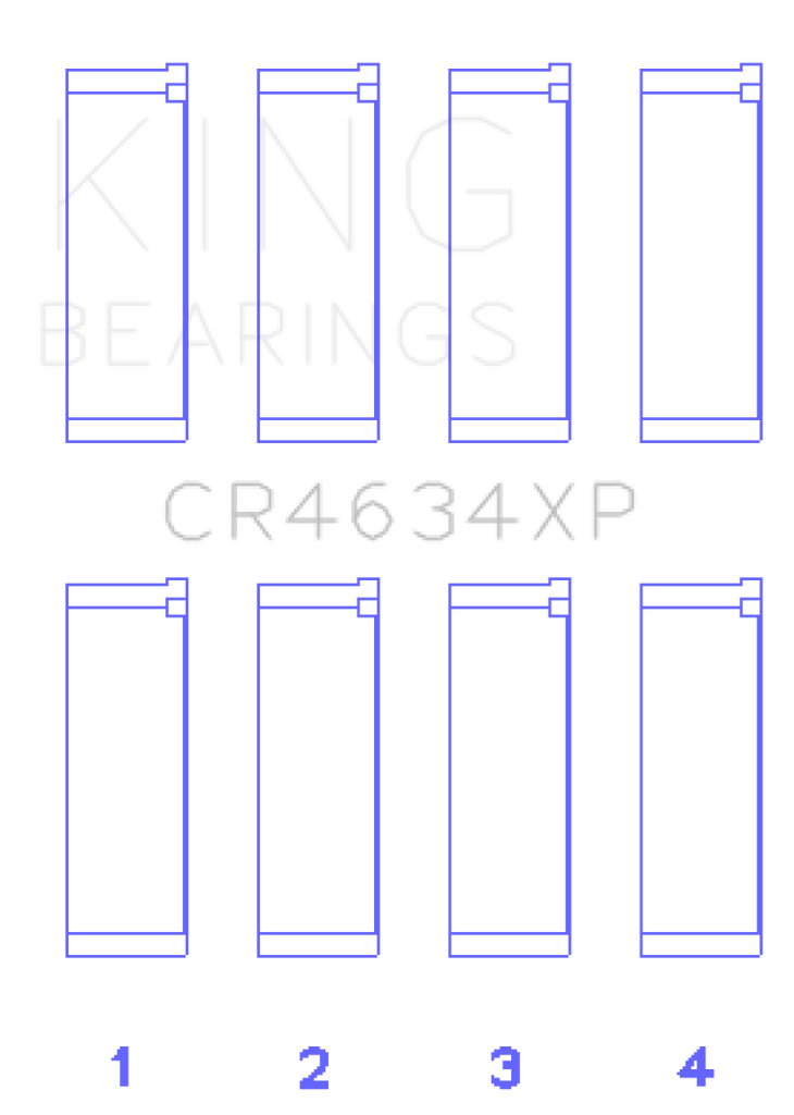 King Engine Bearings Hyundai G4KF (Size +0.50) Connecting Rod Bearing Set