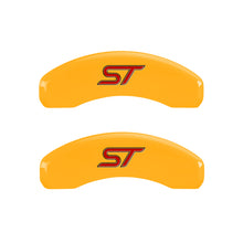 Load image into Gallery viewer, MGP 4 Caliper Covers Engraved Front &amp; Rear Oval logo/Ford Black finish silver ch