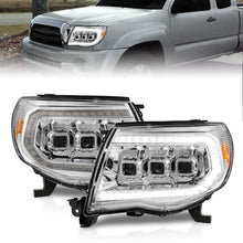 Load image into Gallery viewer, ANZO 05-11 Toyota Tacoma LED Projector Headlights w/Light Bar Swtchbk Seq. Chrome w/Initiation Light