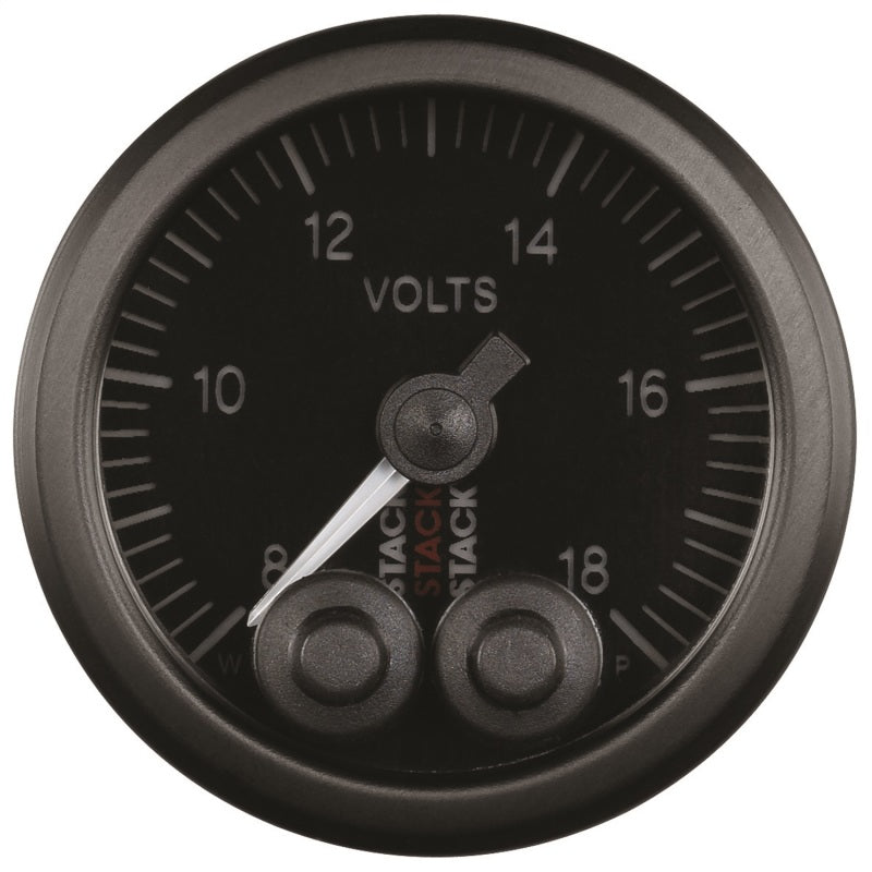 Stack Auto Meter Autometer Stack 52mm 8-18V Pro-Control Battery Voltage Gauge -Black ...
