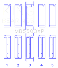 Load image into Gallery viewer, King Engine Bearings Ford V8 351ci 5.8L 16v Cleveland Crankshaft Main Bearing Set (Set of 5)