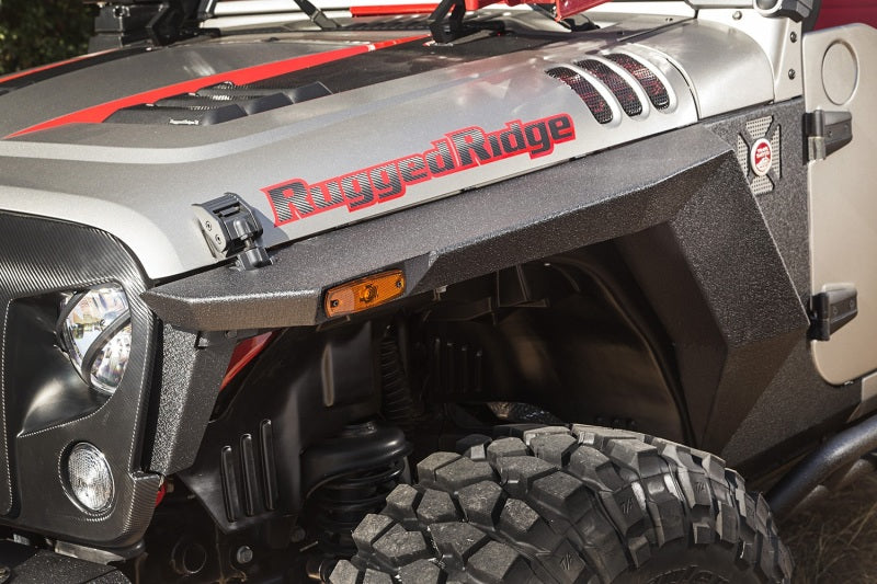Rugged Ridge XHD Front Armor Fenders Pair 07-18 Jeep Wrangler JK/JKU